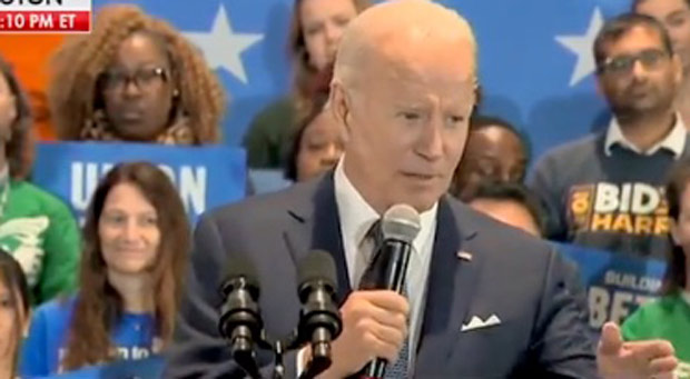 President Joe Biden made some creepy remarks to a woman in the crowd at a Democratic National Committee speech with a teachers union on Friday.