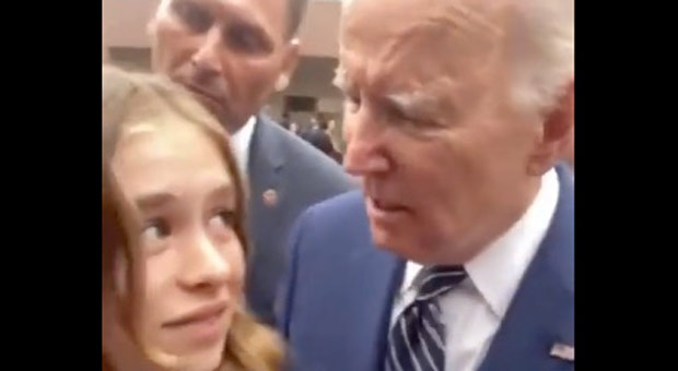 Biden Whispers in Young Girl's Ear: 'No Serious Guys Until You're 30' - WATCH