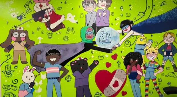 Mural at Middle School Featuring Demon Face, Transgender Flag Sparks Outrage