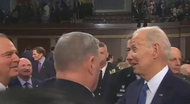 Biden's Strange Post-SOTU Comment to Democratic Senator Caught on Hot Mic - WATCH