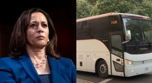 Bus Full of Illegal Aliens Arrive at Kamala Harris's Residence