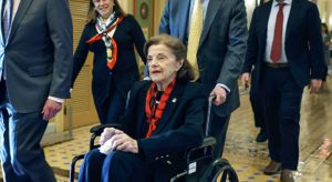Confused Feinstein Wheeled Back to into U.S. Capitol Asks Where Am I Going