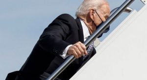 Ageing Joe Biden Forced to Use Shorter Staircase So He Can Board Air Force One