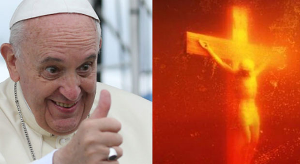 Pope Causes Anger after Welcoming Artist Who Put Crucifix in Glass of Urine to the Vatican