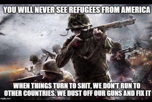 never see USA refugees things turn to shit don