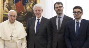 Pope Francis Meets with Alex Soros and Bill Clinton at Vatican