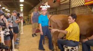 Kari Lake Trolls Media and Leftists While Milking Cow There’s Only Two Genders