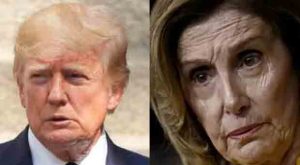 Trump Rips Pelosi for Claiming He Was a Scared Puppy during Arraignment Witch’ Going to Hell