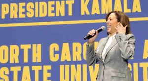 Kamala Harris Introduced to Presidential Anthem Hail to the Chief at College Rally