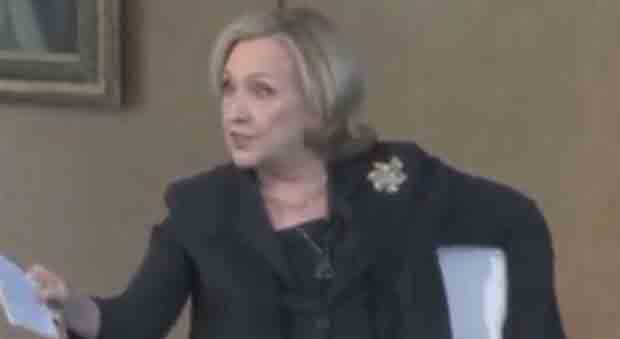 Hillary Clinton Flips Out When Heckler Says Biden Is Starting WW3