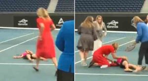 Young Tennis Player Suddenly Collapses during Press Conference