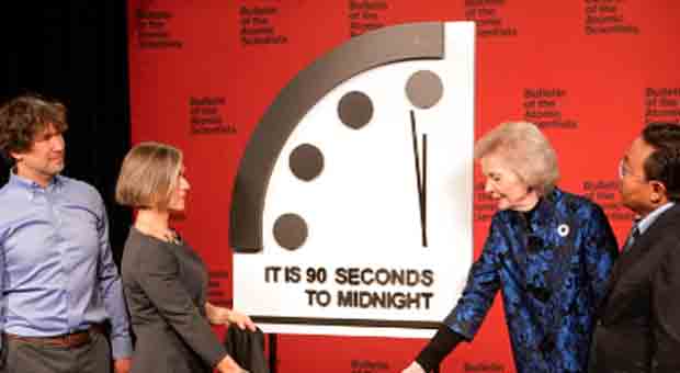 'Doomsday Clock' Warns of impending 'Nuclear War, Climate Disasters'