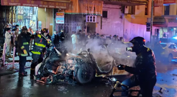 Driverless 'Robotaxi’ Set Ablaze with Fireworks in San Francisco
