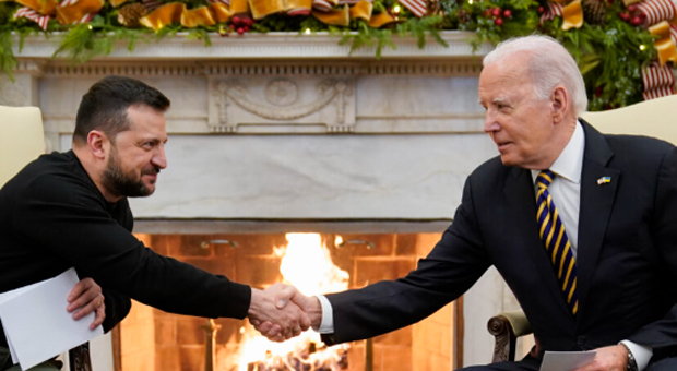 Zelensky Reveals He's Working with Biden on Scheme for 10 Years of Military Aid
